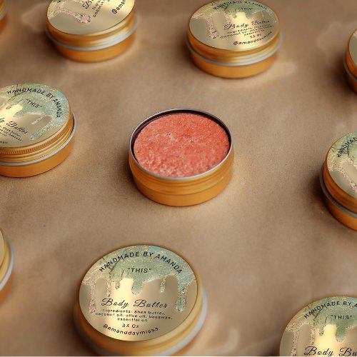 Elevate Your Brand with Body Butter Packaging Gold Classic Round Sticker