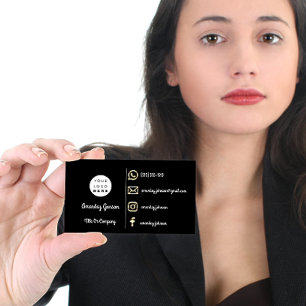 Elevate Your Brand with Custom Logo Social Media G Business Card