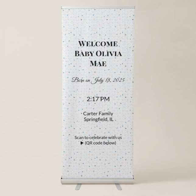 Elevate Your Brand with Vertical Retractable Banne Banner (Front)