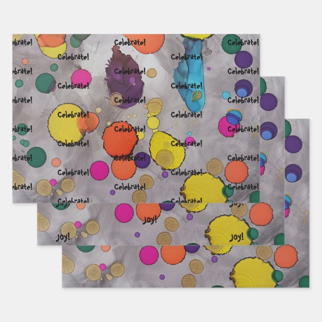 Elevate your Celebration with colorful whimsy!  Wrapping Paper Sheets (Set)