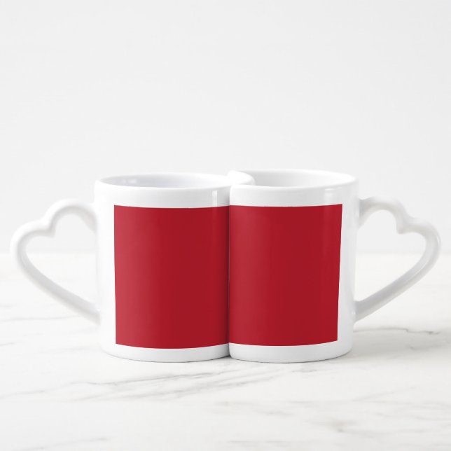 Elevate Your Design a Red Background and White  Coffee Mug Set (Front Nesting)