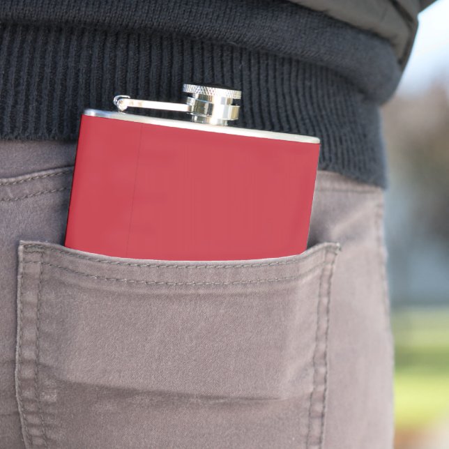 Elevate Your Design a Red Background and White  Flask (In Situ)