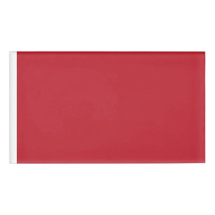 Elevate Your Design a Red Background and White Name Tag