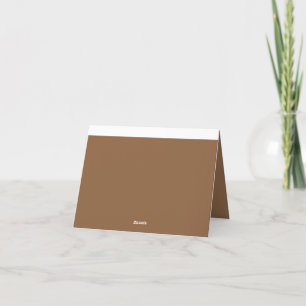 Elevate Your Design with a Brown Background Letterpress Thank You Card