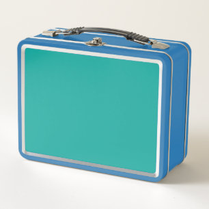 Elevate Your Design with a Green Background Metal Lunch Box