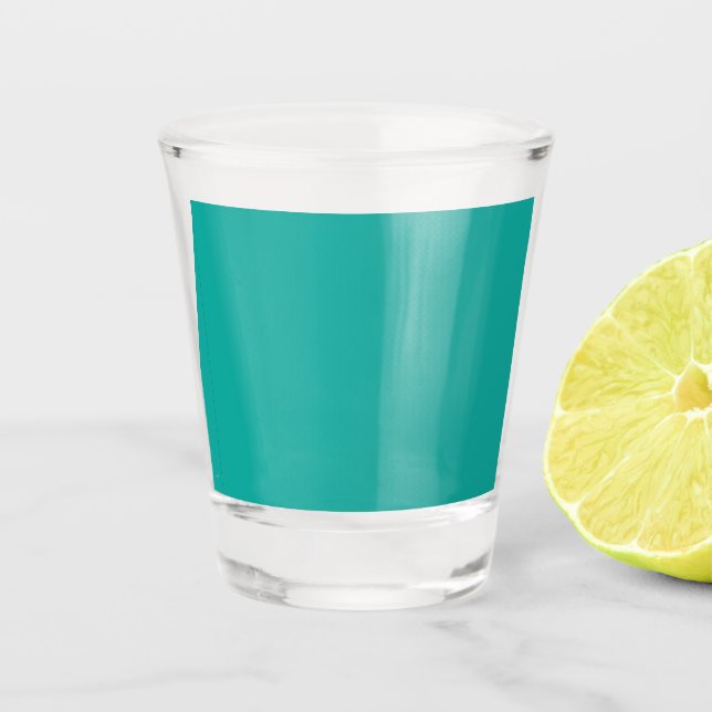 Elevate Your Design with a Green Background  Shot Glass (Front)