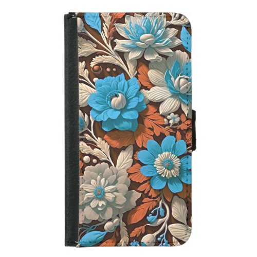 Elevate Your Everyday Boho Floral  Samsung Galaxy S5 Wallet Case