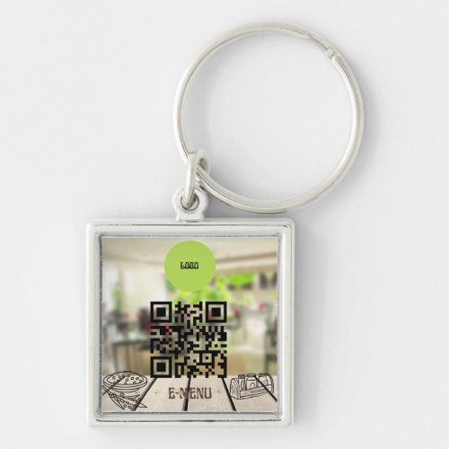 Elevate Your Experience QR Code E_Menu  Keychain