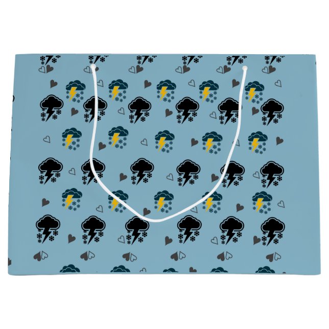 Elevate your gift-giving with ☁️-wrapping paper large gift bag (Front)