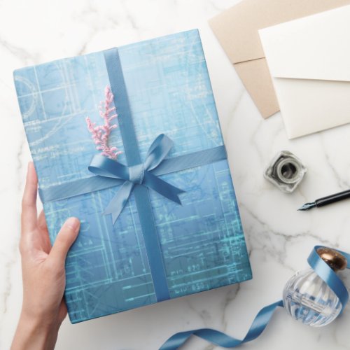 Elevate Your Gifts with Blueprint Wrapping Paper