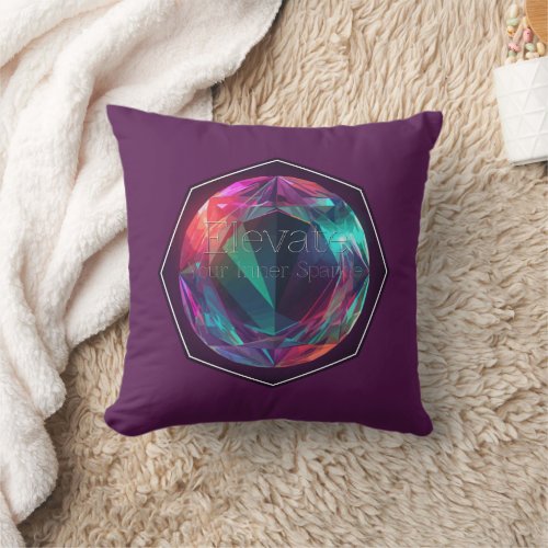 Elevate Your Inner Sparkle Throw Pillow