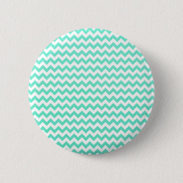 Elevate Your Look with a Mint Green White Chevron Button (Front)