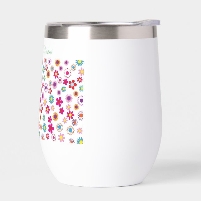 Elevate your mindset thermal wine tumbler (Left)