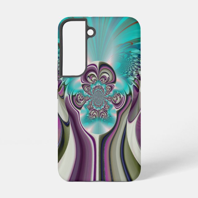 Elevate Your Samsung with Our Angelic Purple Heart Samsung Galaxy Case (Back)