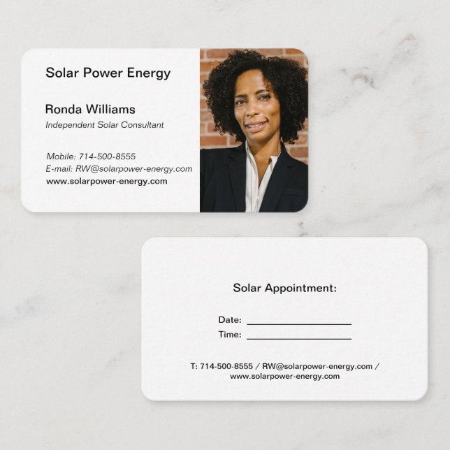 Elevate Your Solar Business With Custom Design  Card (Front/Back)