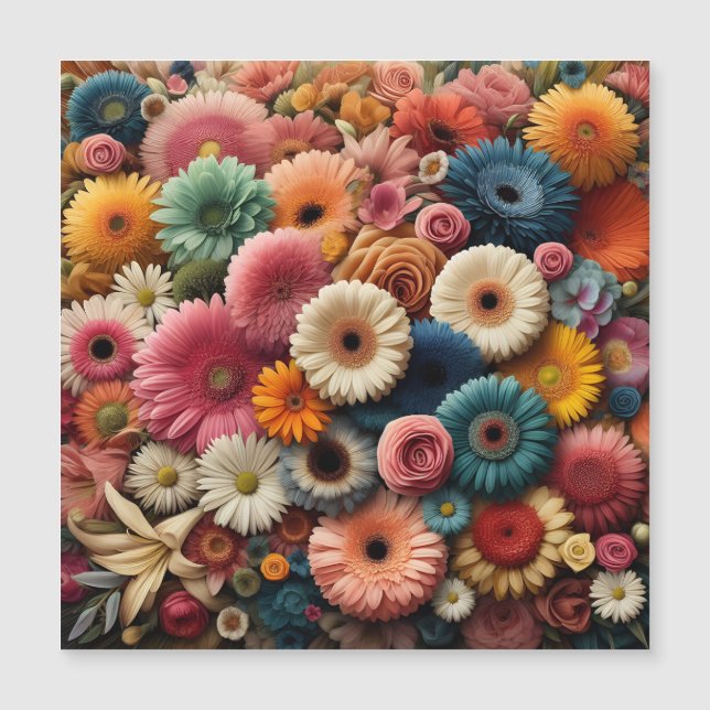 Elevate Your Space Colorful Gerbera Daisy Floral  (Front)