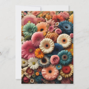 Elevate Your Space Colorful Gerbera Daisy Floral Invitation