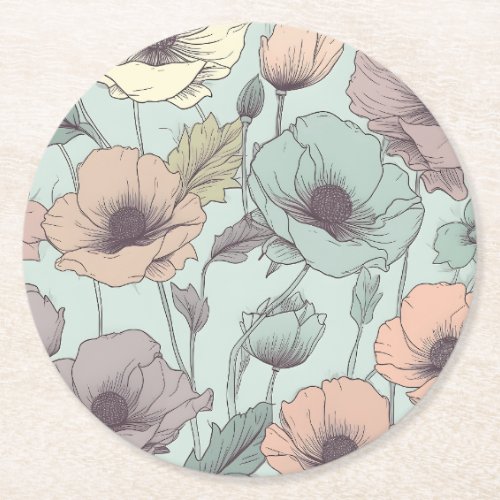 Elevate your space with the allure of darker paste round paper coaster