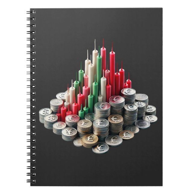 Elevate your space with trading-inspired art. 01 notebook (Front)