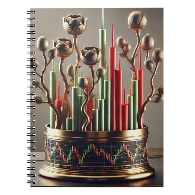 Elevate your space with trading-inspired art. 10 notebook (Front)