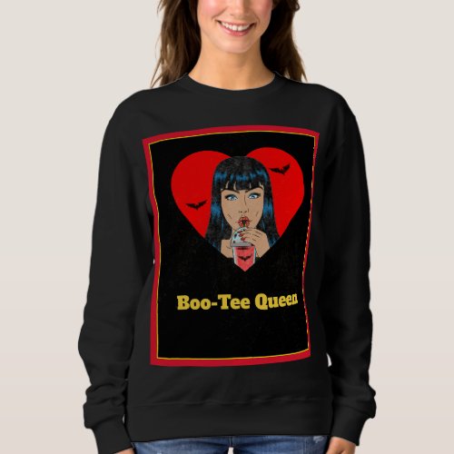 Elevate Your Spooky Style with the Boo_Tee Queen  Sweatshirt