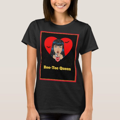 Elevate Your Spooky Style with the Boo_Tee Queen  T_Shirt