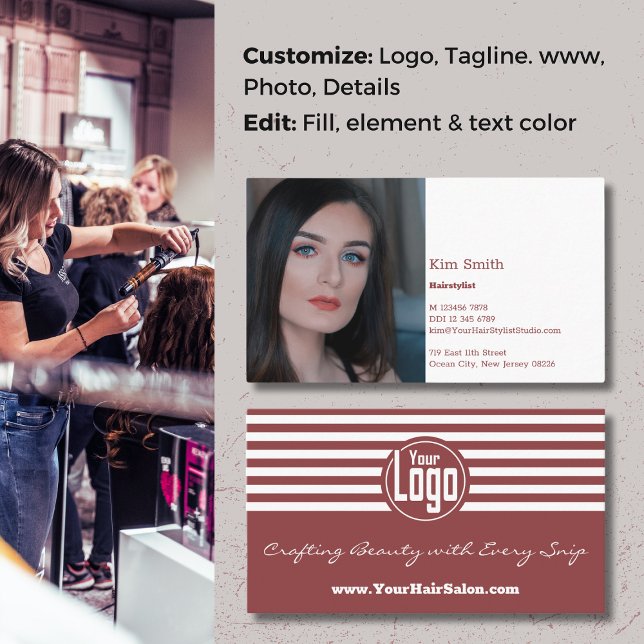 Elevate Your Style a Smoky Topaz Hairstylist Business Card (Elevate Your Style a Smoky Topaz Hairstylist Business Card)