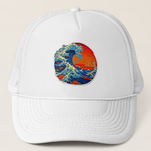 Elevate Your Style: Nami The Great Wave Artwork Trucker Hat