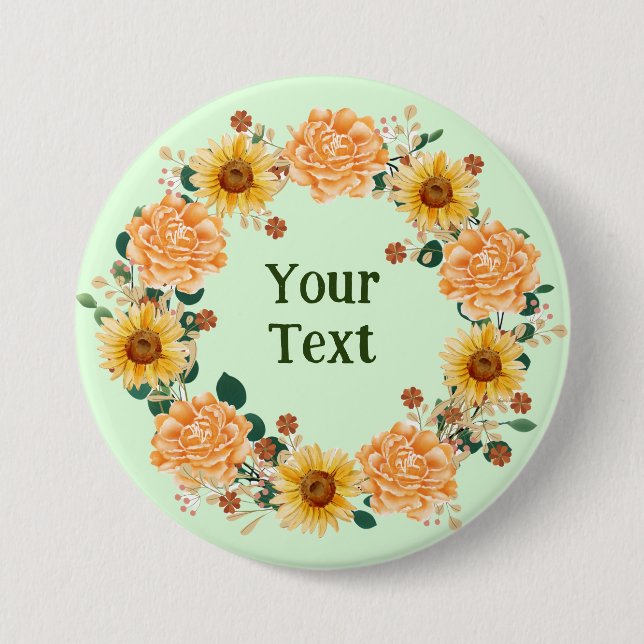 Elevate Your Style with Floral Wreath Lapel Accent Button (Front)