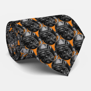 Elevate Your Style with Pug Power: Exclusive Retro Neck Tie