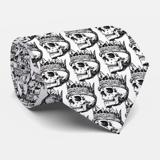 Elevate Your Style with Royal Skull Neck Tie (Rolled)