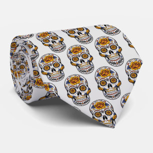 Elevate Your Style with Sugar Skull Elegance Neck Tie