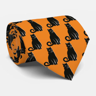 Elevate Your Style with the Elegance of Black Cats Neck Tie