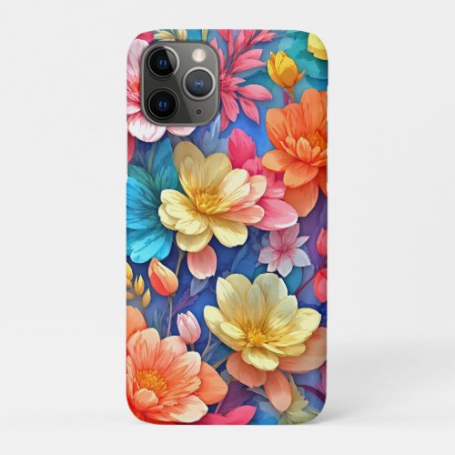 Elevate Your Tech with Floral Elegance _ Modern iPhone 11 Pro Case