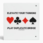 Elevate Your Thinking Play Duplicate Bridge 3 Ring Binder (Back)