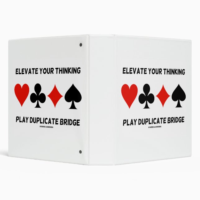 Elevate Your Thinking Play Duplicate Bridge 3 Ring Binder (Background)