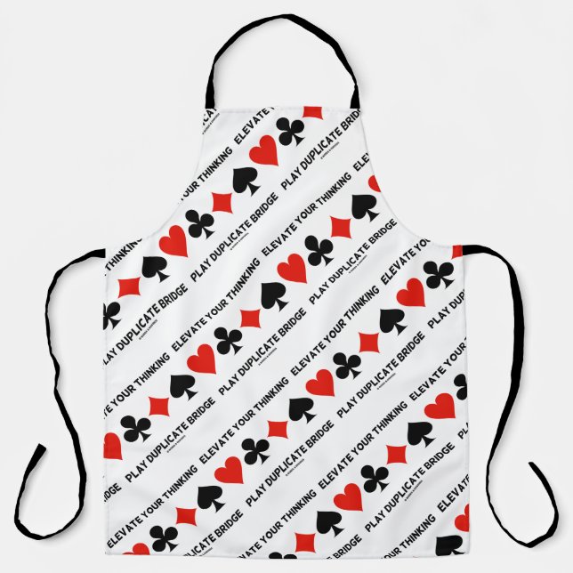 Elevate Your Thinking Play Duplicate Bridge Apron (Front)