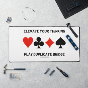 Elevate Your Thinking Play Duplicate Bridge Desk Mat
