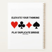 Elevate Your Thinking Play Duplicate Bridge Planner (Back)