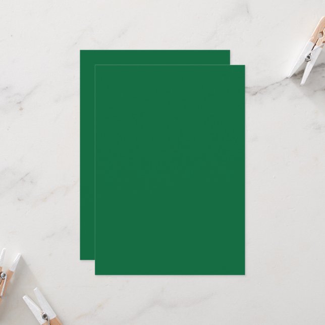 Elevate your Web Design with a Green Background Invitation (Front/Back In Situ)