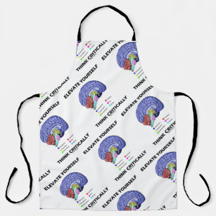 Elevate Yourself Think Critically Brainy Advice Apron