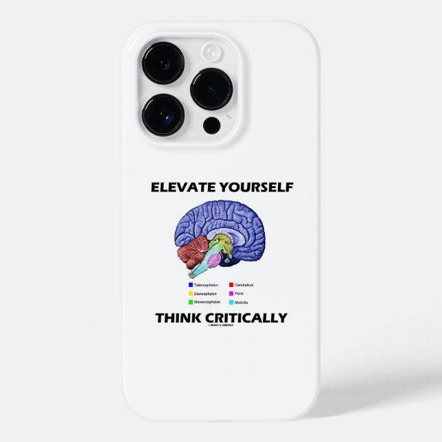 Elevate Yourself Think Critically Brainy Advice Case-Mate iPhone Case (Back)