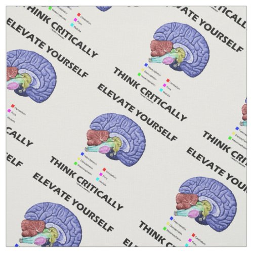 Elevate Yourself Think Critically Brainy Advice Fabric