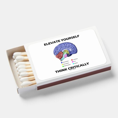 Elevate Yourself Think Critically Brainy Advice Matchboxes