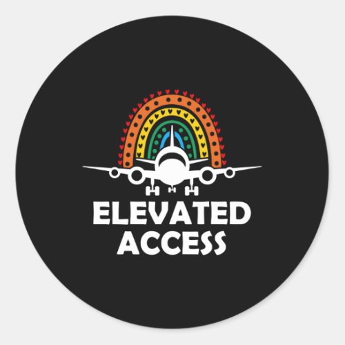 Elevated Access Pilot Aviation Buff Airplane Classic Round Sticker