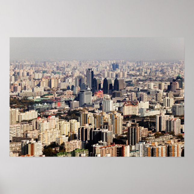 Elevated Beijing Cityscape Poster (Front)