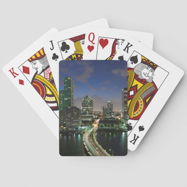 Elevated city skyline poker cards (Back)