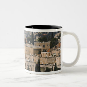 Elevated city view from Jerusalem YMCA tower Two-Tone Coffee Mug