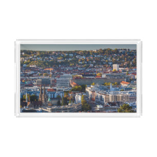 Elevated City View of Stuttgart Acrylic Tray