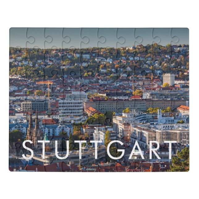 Elevated City View of Stuttgart Jigsaw Puzzle (Puzzle Horizontal)